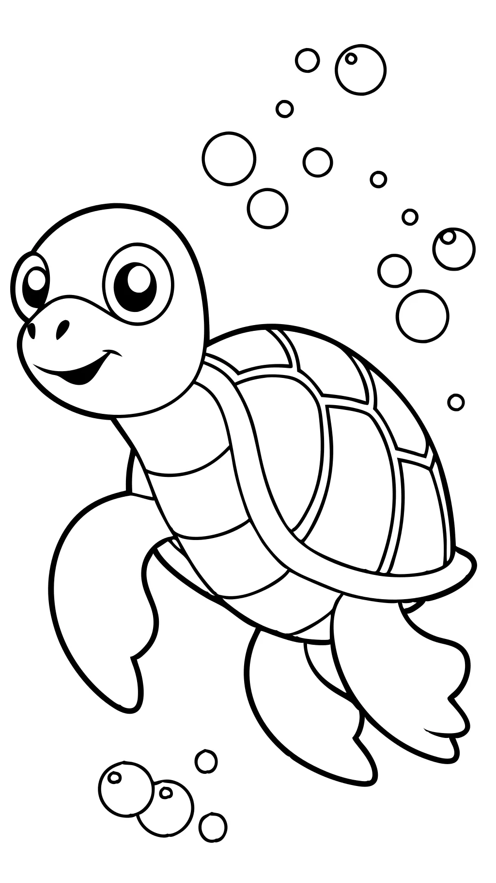 easy turtle coloring pages